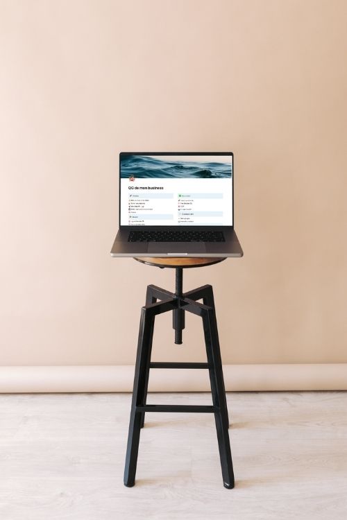 mockup ordinateur notion ordinateur gestion business